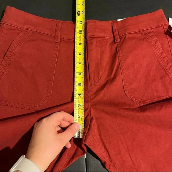 NWT Old Navy Women's Pixie Ankle Length Chino Pants Sz 12 Fall Orange - Picture 9 of 10